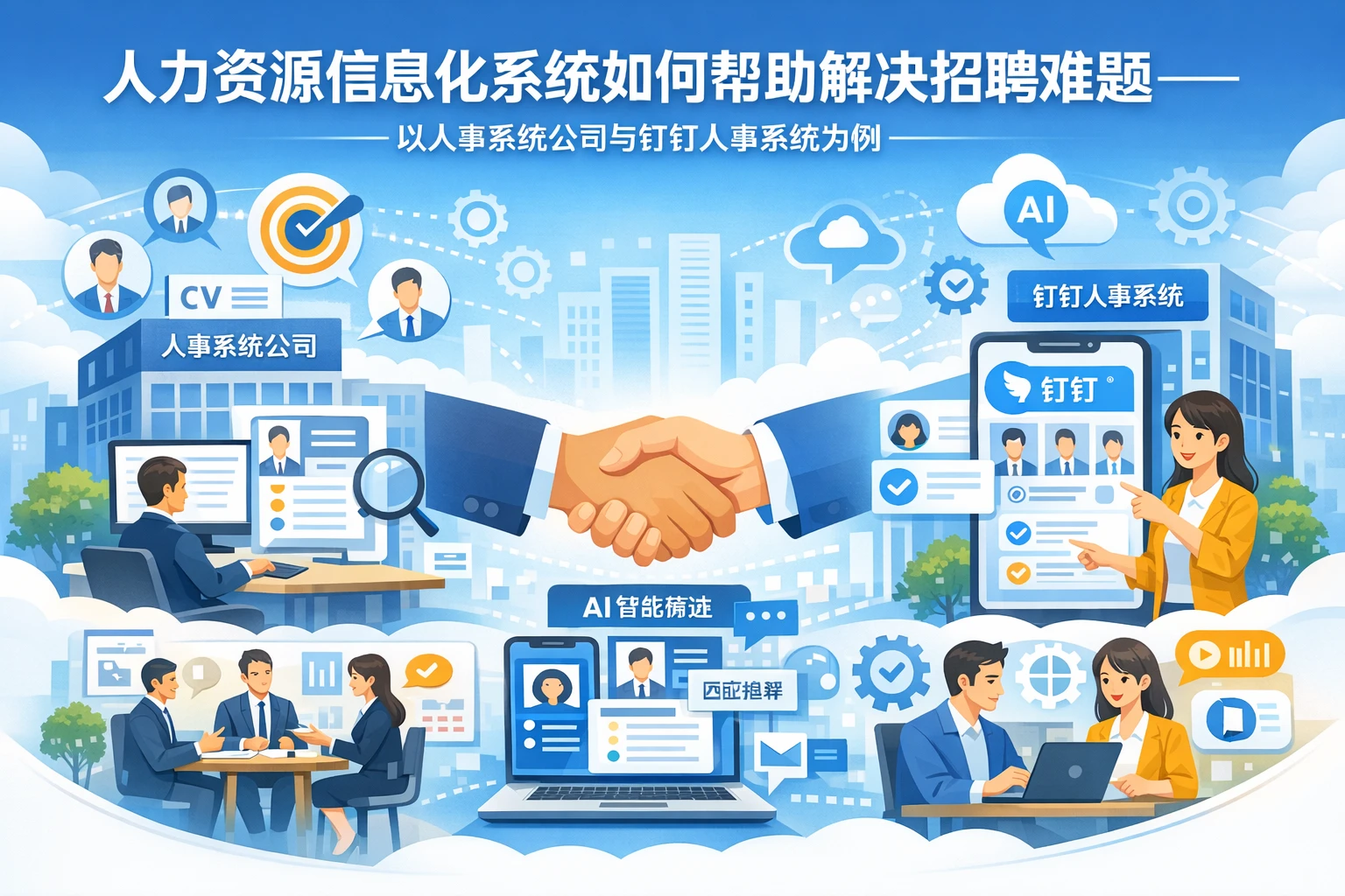 人力资源信息化系统如何帮助解决招聘难题——以人事系统公司与钉钉人事系统为例