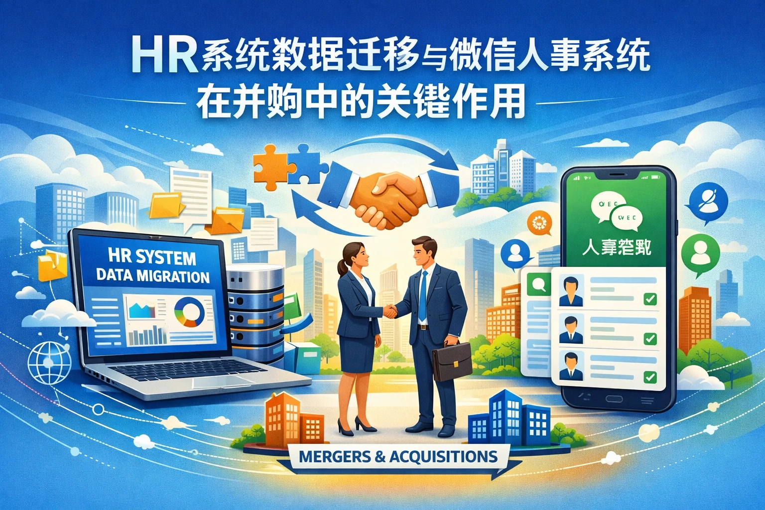 HR系统数据迁移与微信人事系统在并购中的关键作用