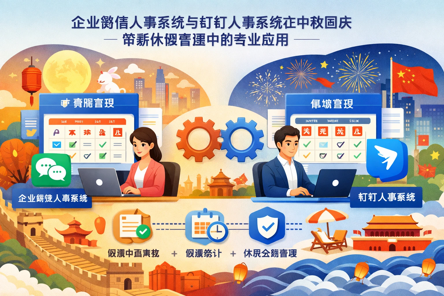 企业微信人事系统与钉钉人事系统在中秋国庆带薪休假管理中的专业应用