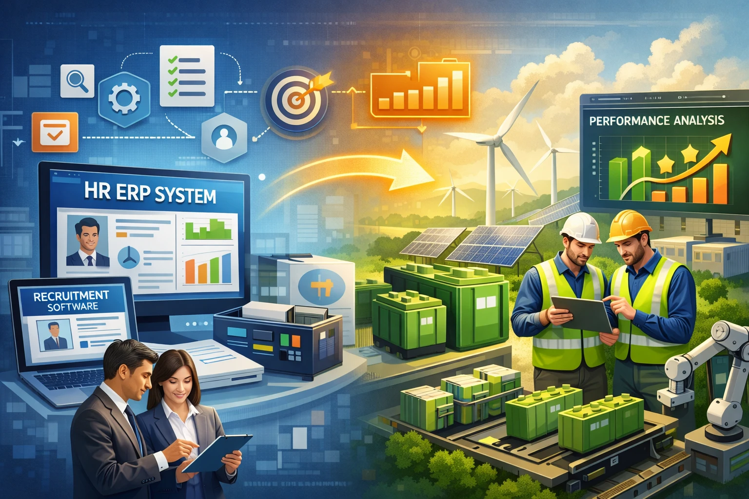 人事系统与新能源电池企业绩效管理的完美融合:从人事ERP系统到招聘管理软件的全流程优化