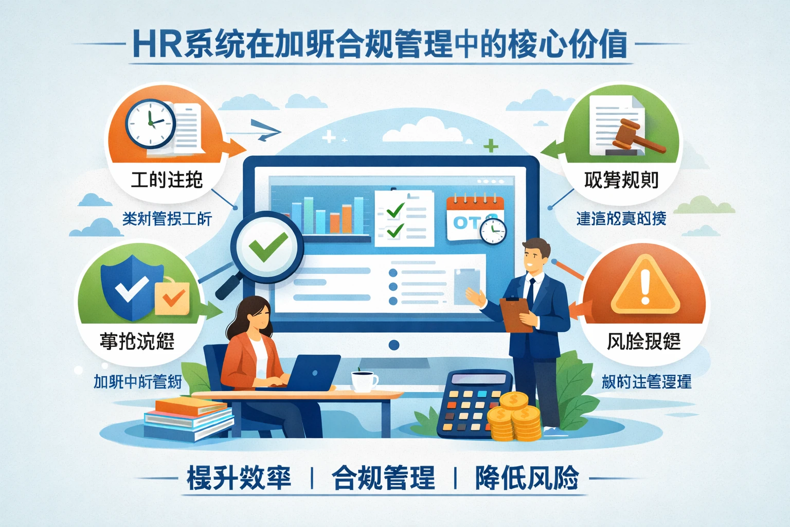 HR系统在加班合规管理中的核心价值