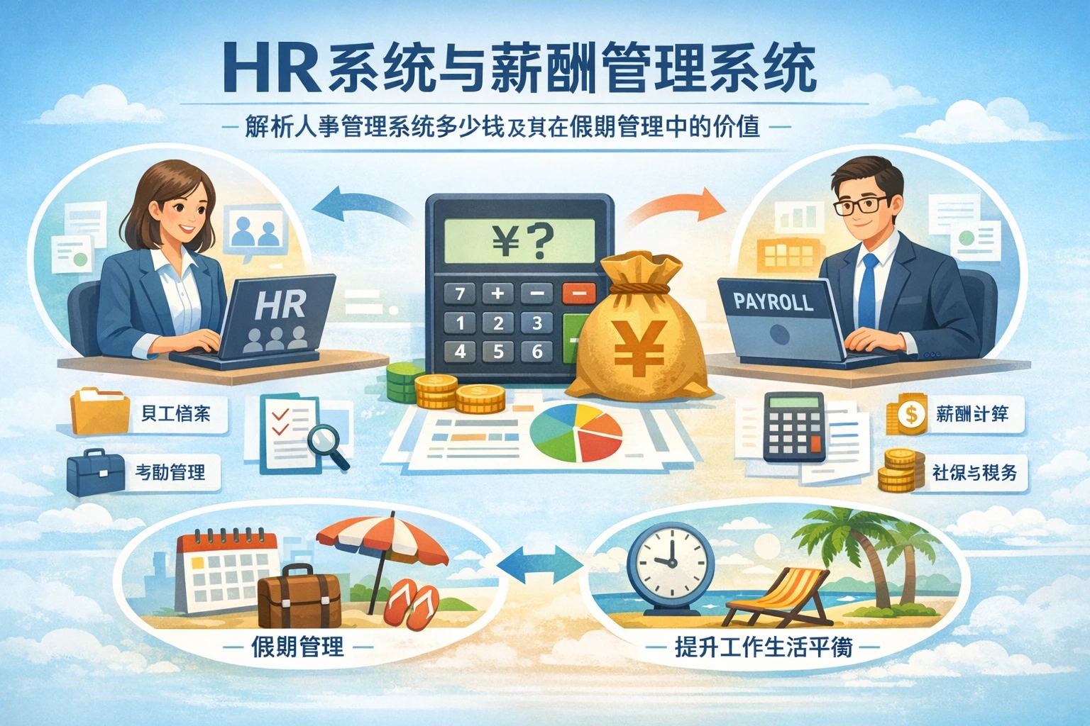 HR系统与薪酬管理系统:解析人事管理系统多少钱及其在假期管理中的价值