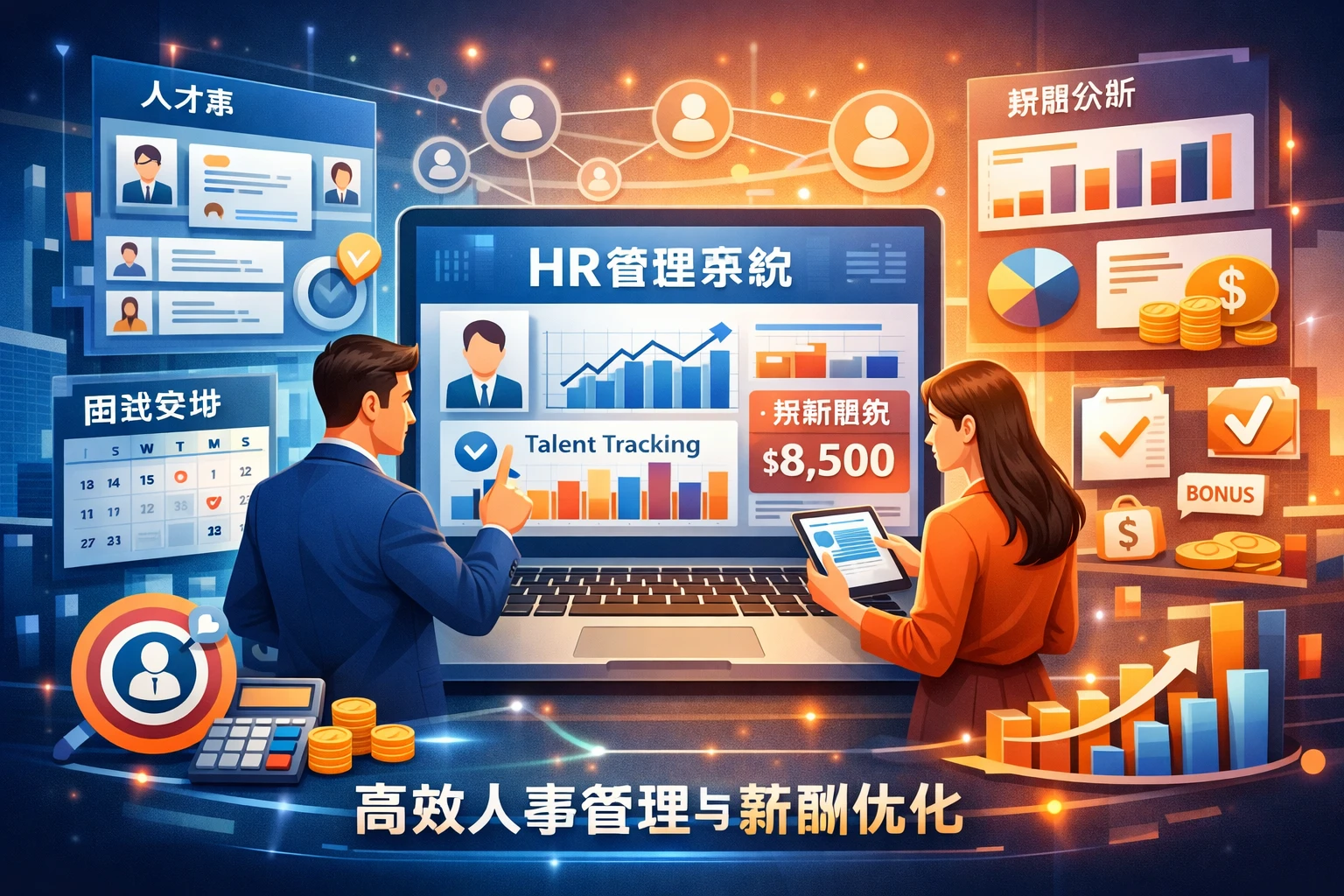 优化人事管理软件与人才库管理系统，实现高效人才跟踪与薪酬管理