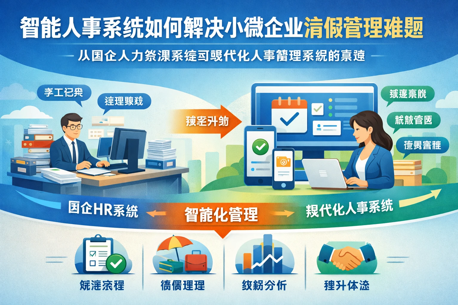 智能人事系统如何解决小微企业请假管理难题——从国企人力资源系统到现代化人事管理系统的演进