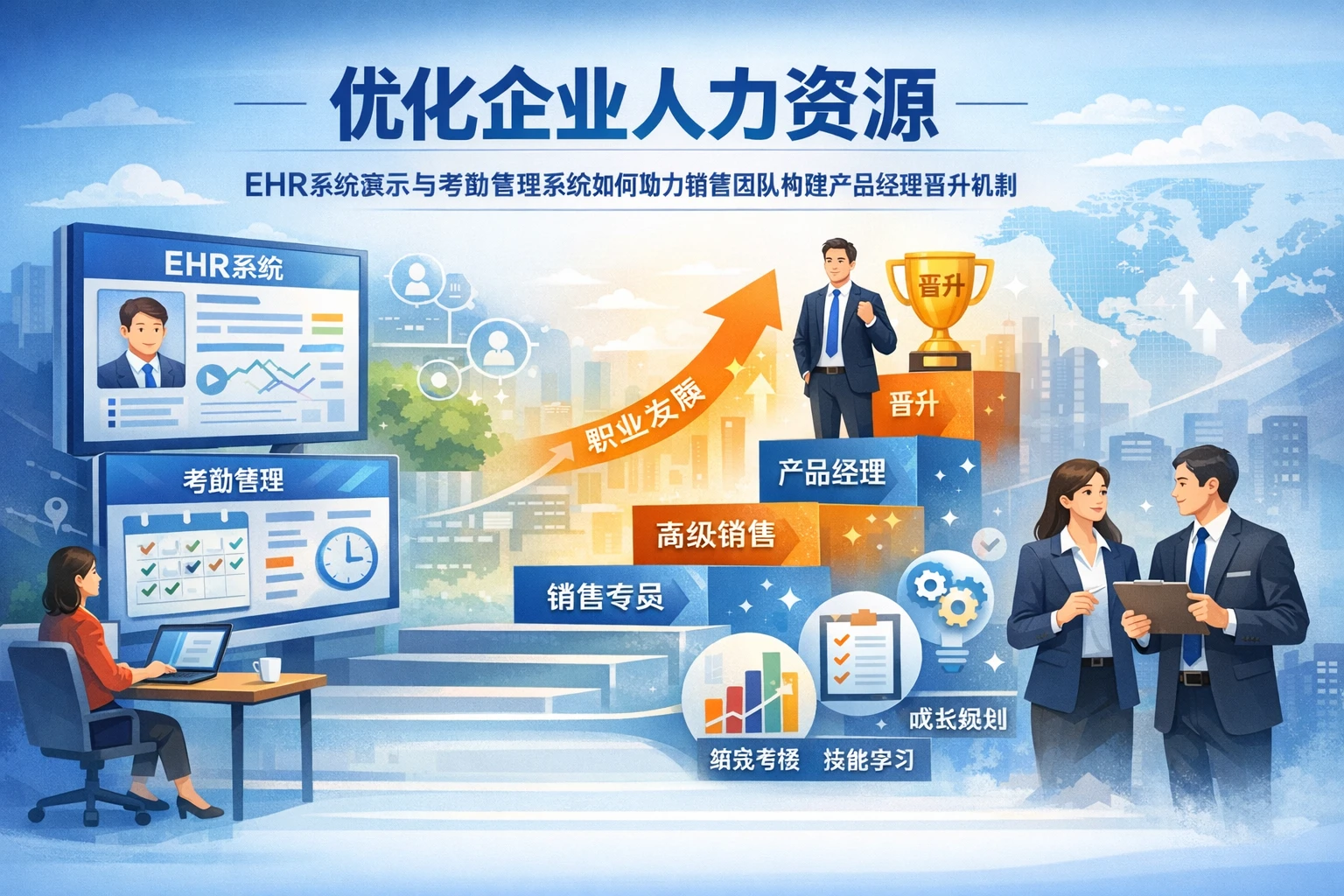 优化企业人力资源：EHR系统演示与考勤管理系统如何助力销售团队构建产品经理晋升机制