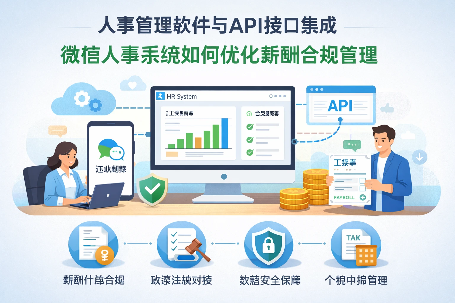 人事管理软件与API接口集成：微信人事系统如何优化薪酬合规管理