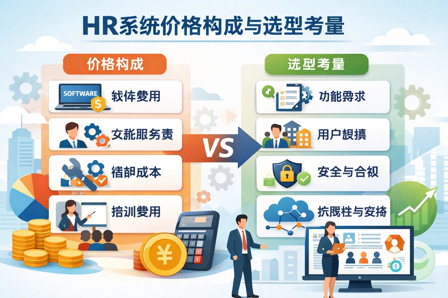 HR系统价格构成与选型考量