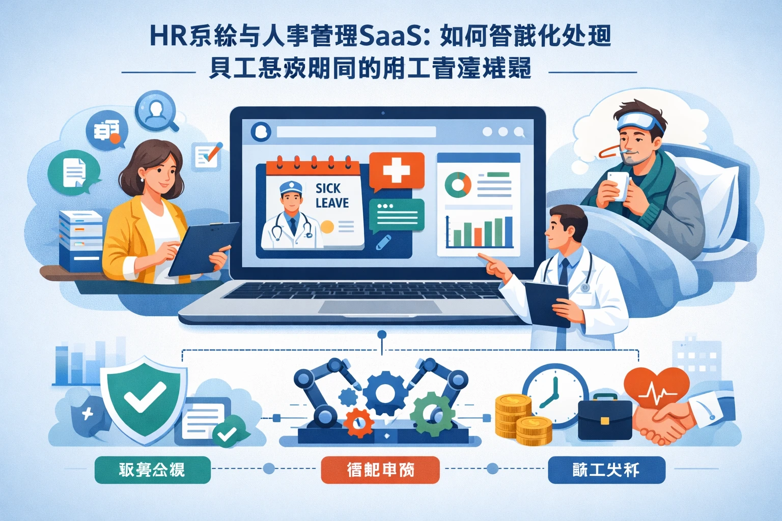 HR系统与人事管理SaaS:如何智能化处理员工患病期间的用工管理难题