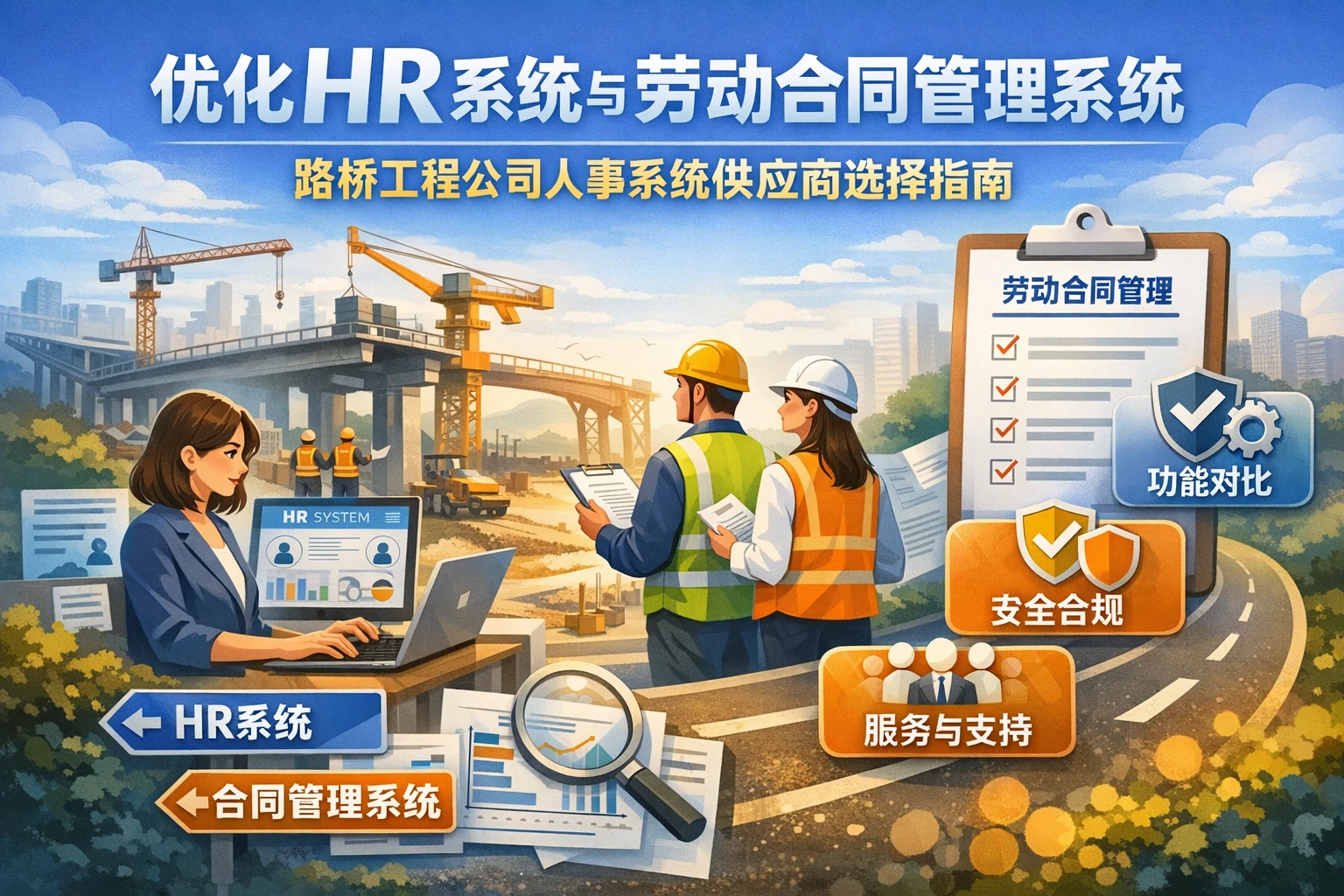 优化HR系统与劳动合同管理系统：路桥工程公司人事系统供应商选择指南