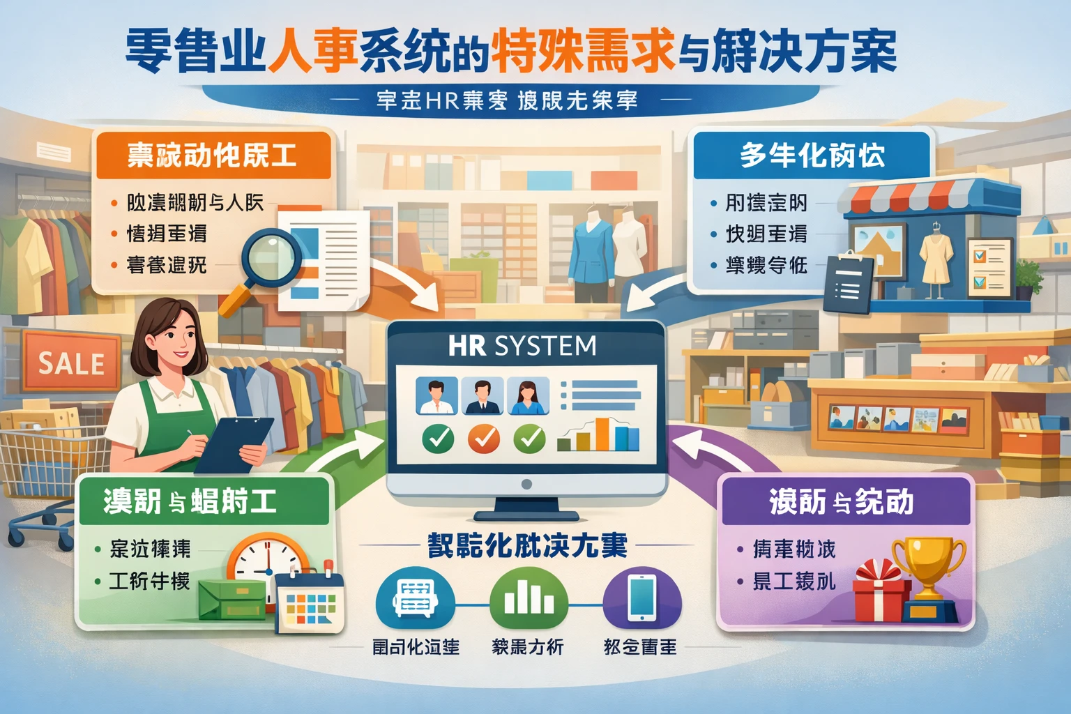 零售业人事系统的特殊需求与解决方案