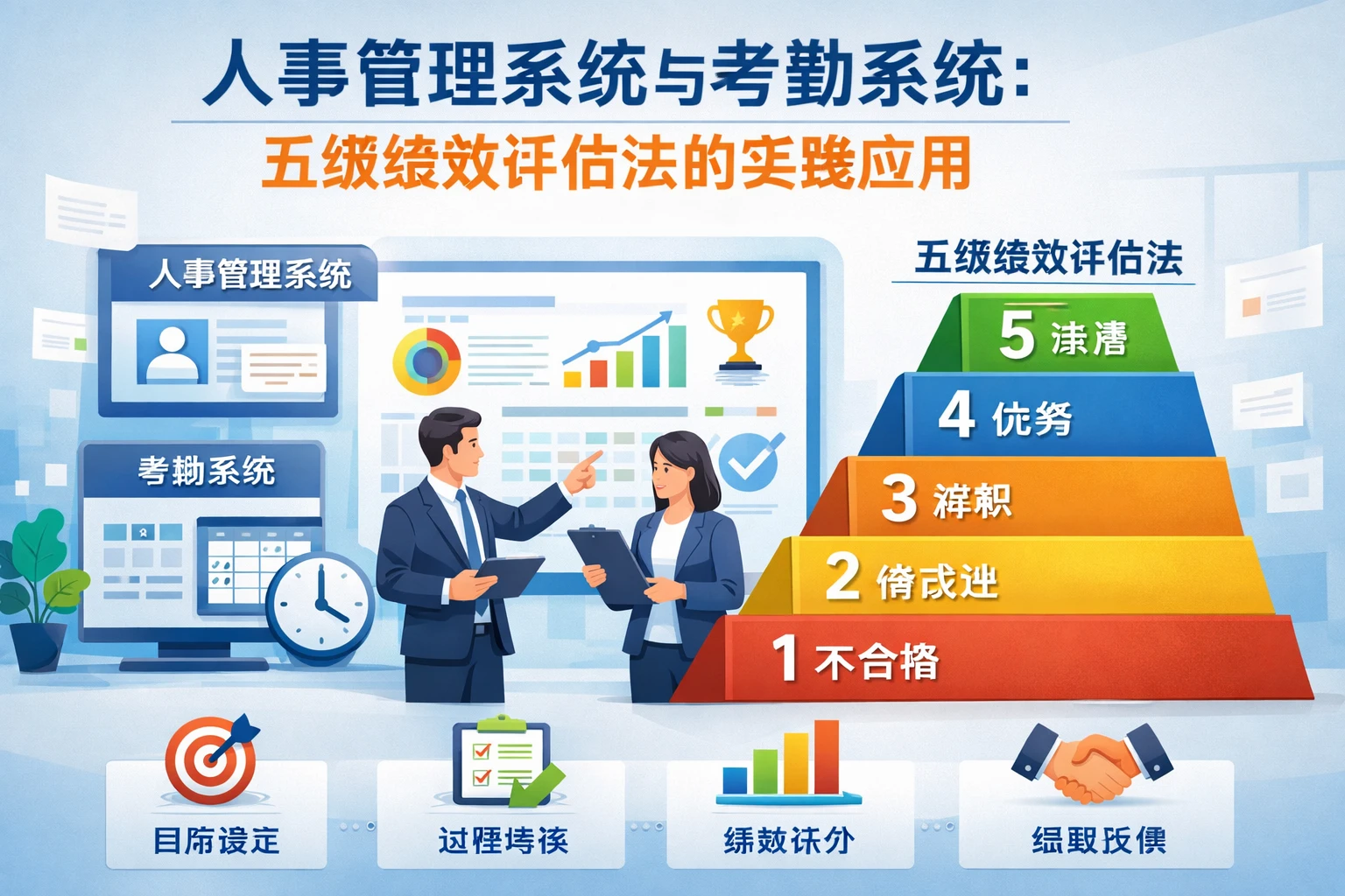 人事管理系统与考勤系统:五级绩效评估法的实践应用