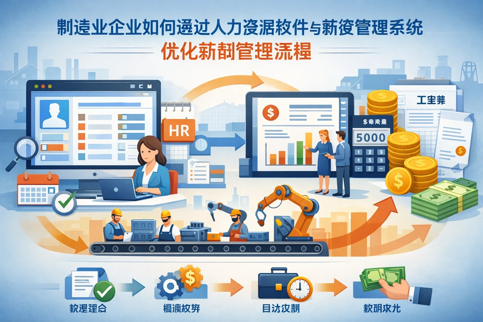 制造业企业如何通过人力资源软件与薪资管理系统优化薪酬管理流程