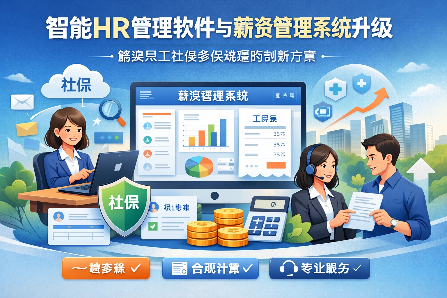 智能HR管理软件与薪资管理系统升级：解决员工社保参保难题的创新方案