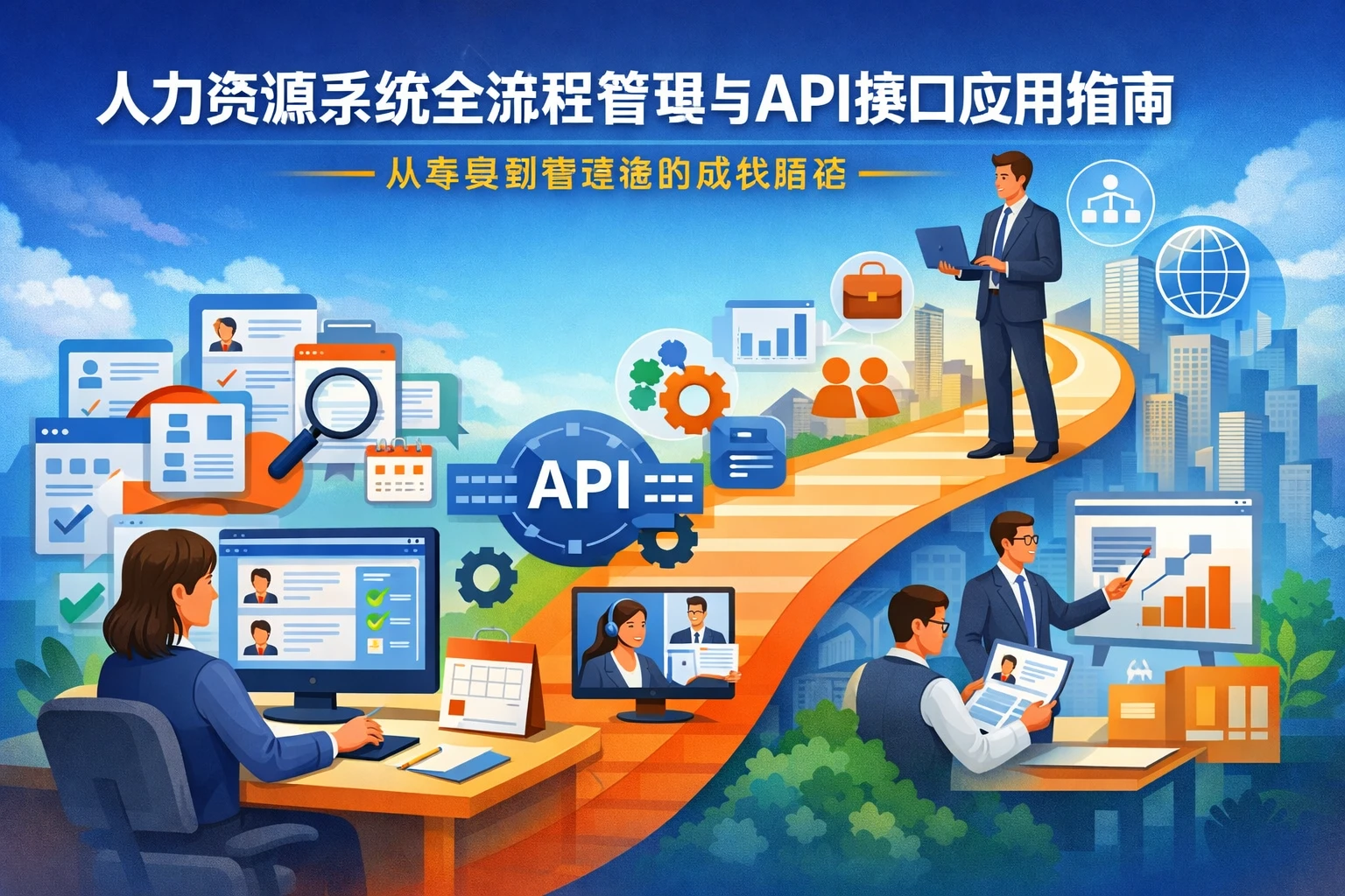 人力资源系统全流程管理与API接口应用指南：从专员到管理者的成长路径