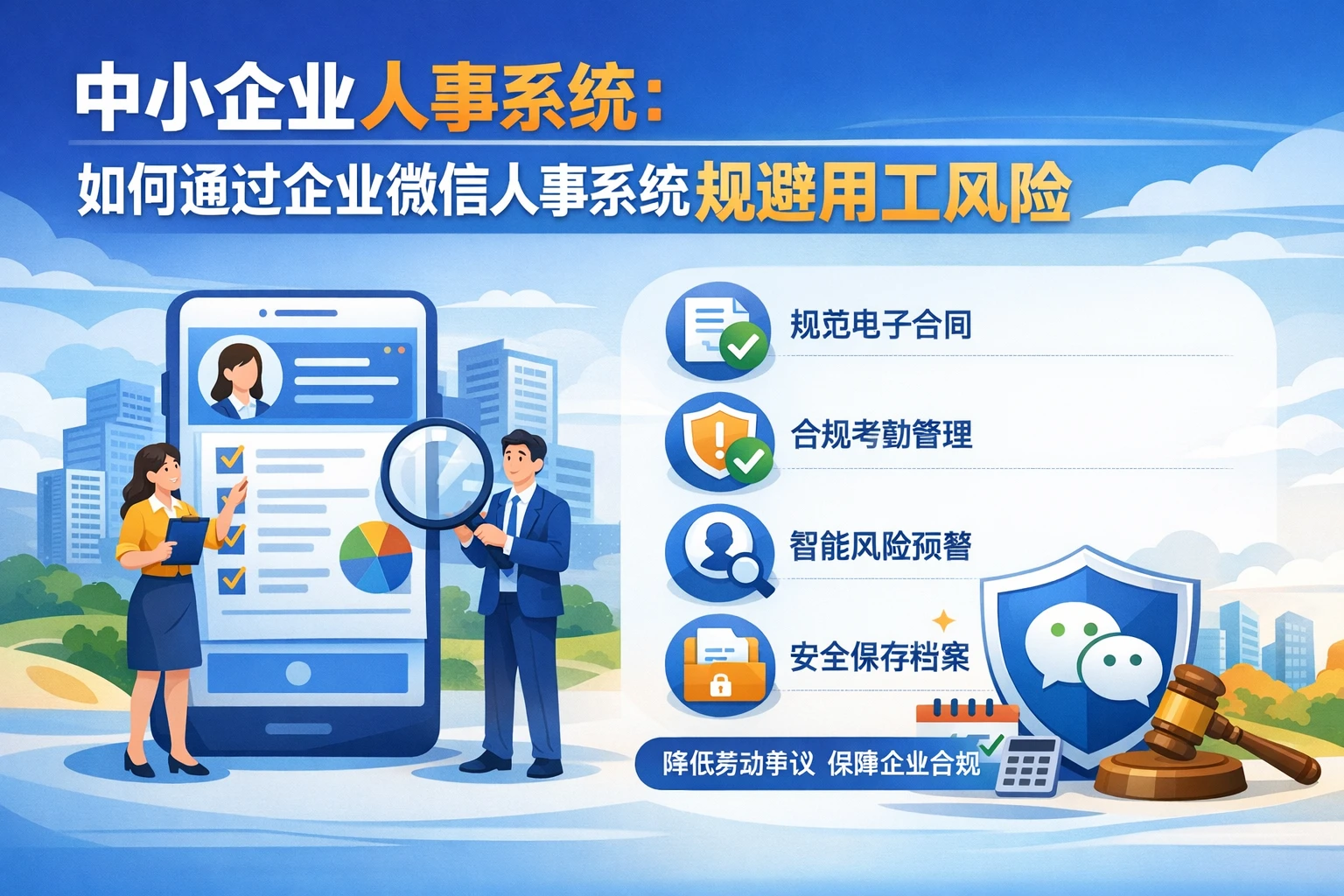 中小企业人事系统：如何通过企业微信人事系统规避用工风险