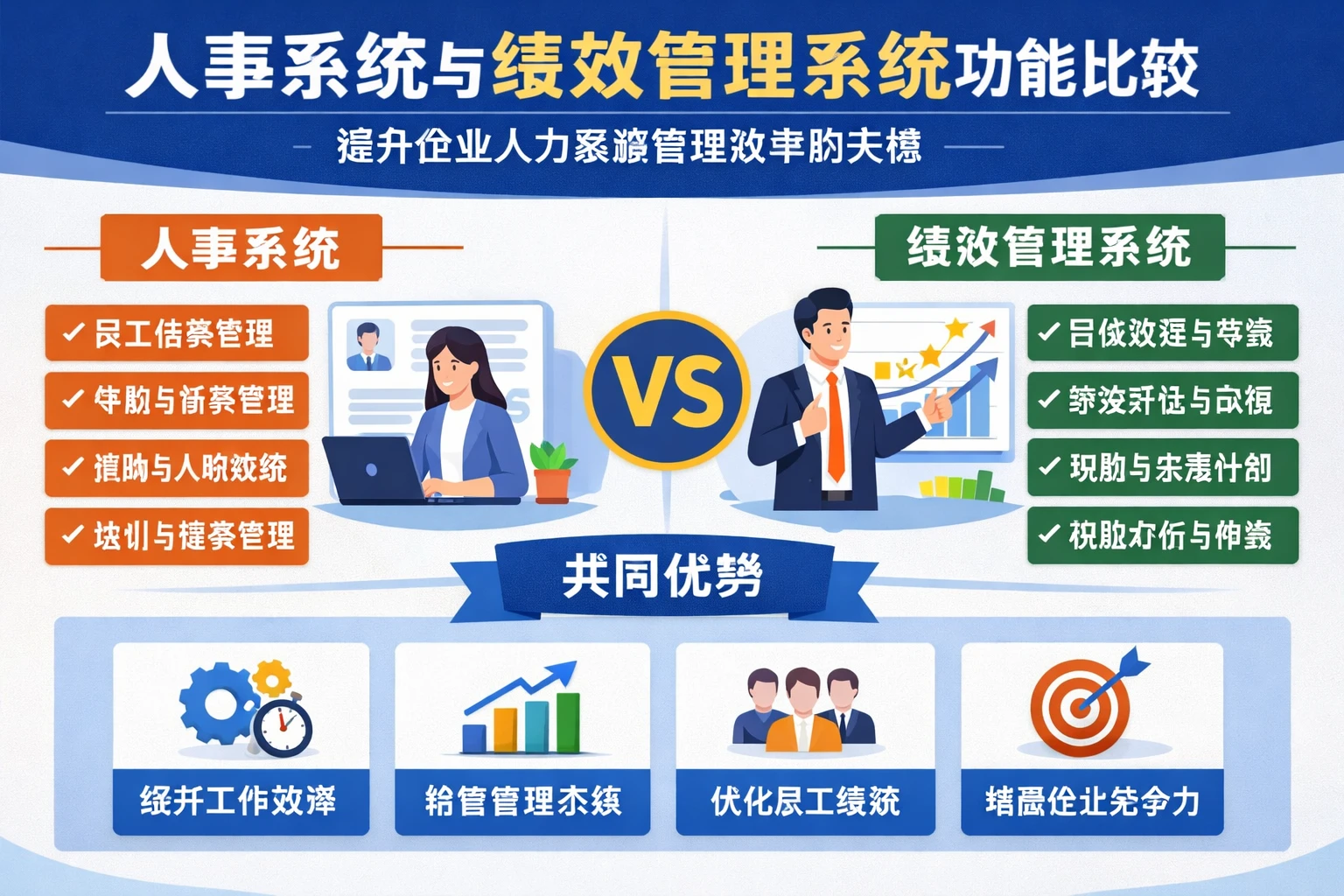 人事系统与绩效管理系统功能比较：提升企业人力资源管理效率的关键