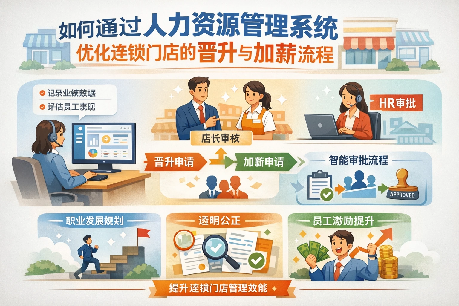 如何通过人力资源管理系统优化连锁门店的晋升与加薪流程