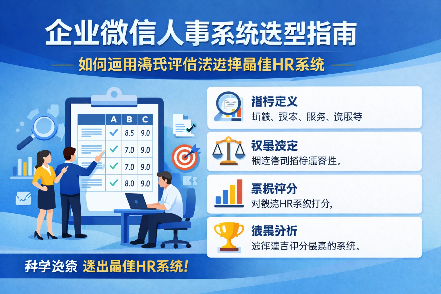 企业微信人事系统选型指南:如何运用海氏评估法选择最佳HR系统