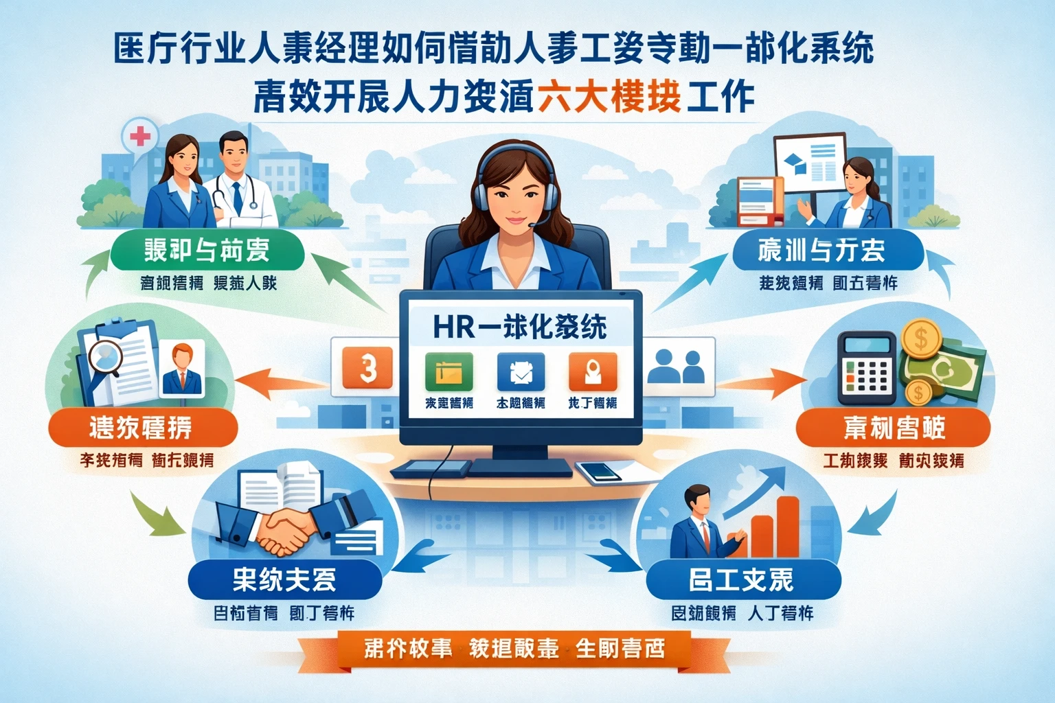 医疗行业人事经理如何借助人事工资考勤一体化系统高效开展人力资源六大模块工作