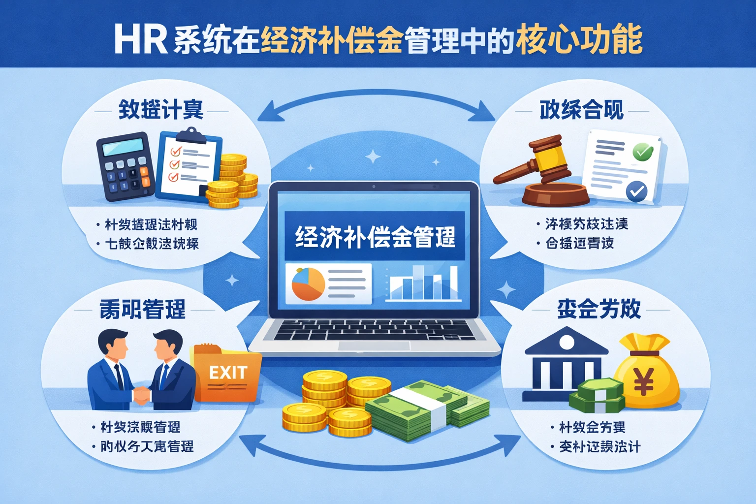 HR系统在经济补偿金管理中的核心功能