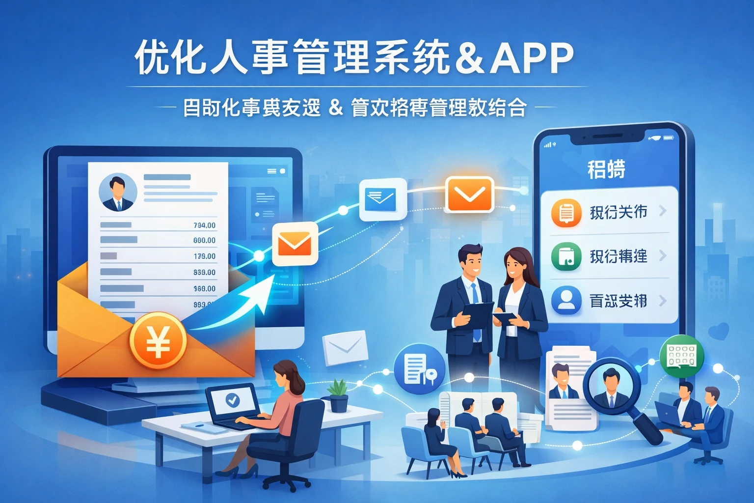 优化人事管理系统与APP，实现工资条自动发送与高效招聘管理软件整合