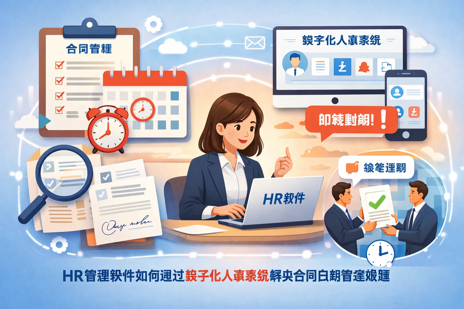 HR管理软件如何通过数字化人事系统解决合同日期管理难题