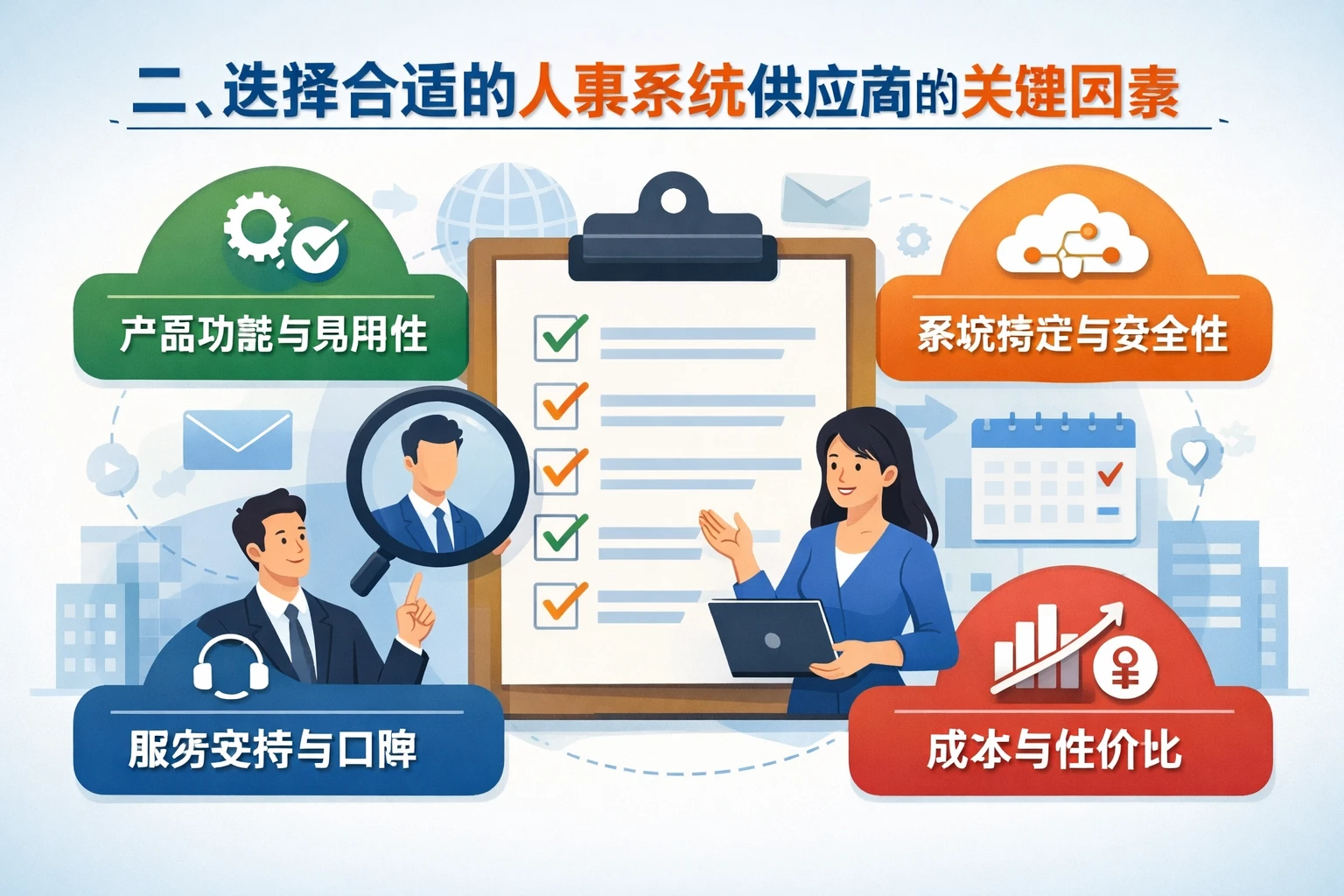 二、选择合适的人事系统供应商的关键因素