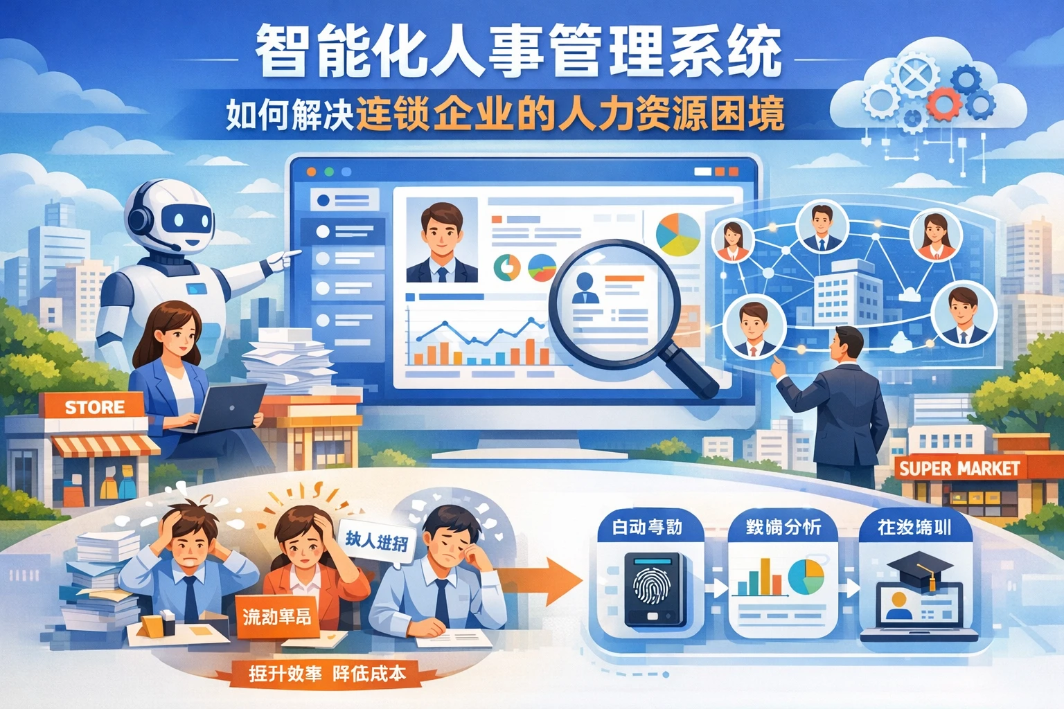 智能化人事管理系统如何解决连锁企业的人力资源困境