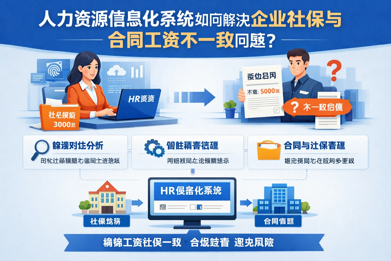 人力资源信息化系统如何解决企业社保与合同工资不一致问题