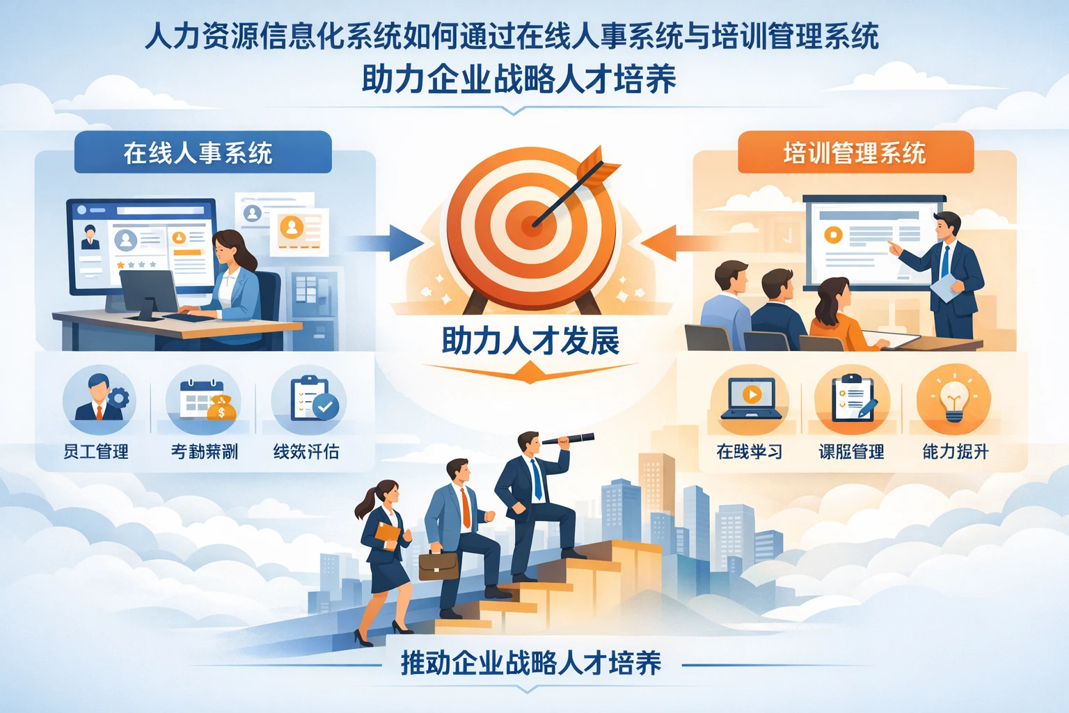 人力资源信息化系统如何通过在线人事系统与培训管理系统助力企业战略人才培养