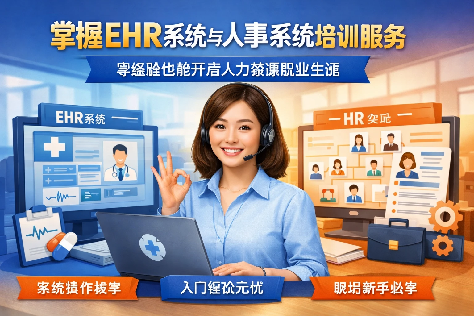 掌握EHR系统与人事系统培训服务，零经验也能开启人力资源职业生涯