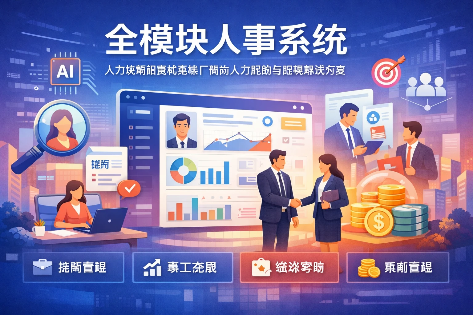 全模块人事系统：人力资源信息化系统厂商的人才战略与招聘解决方案