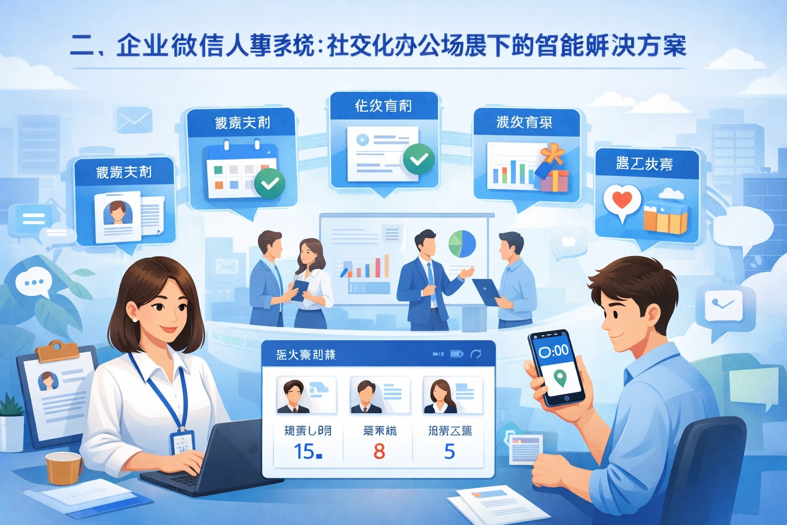 二、企业微信人事系统：社交化办公场景下的智能解决方案