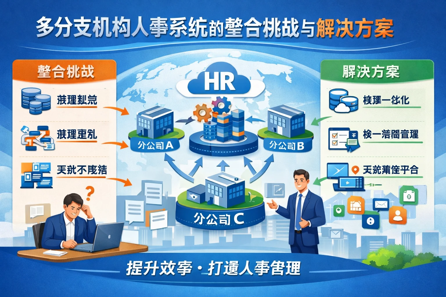 多分支机构人事系统的整合挑战与解决方案