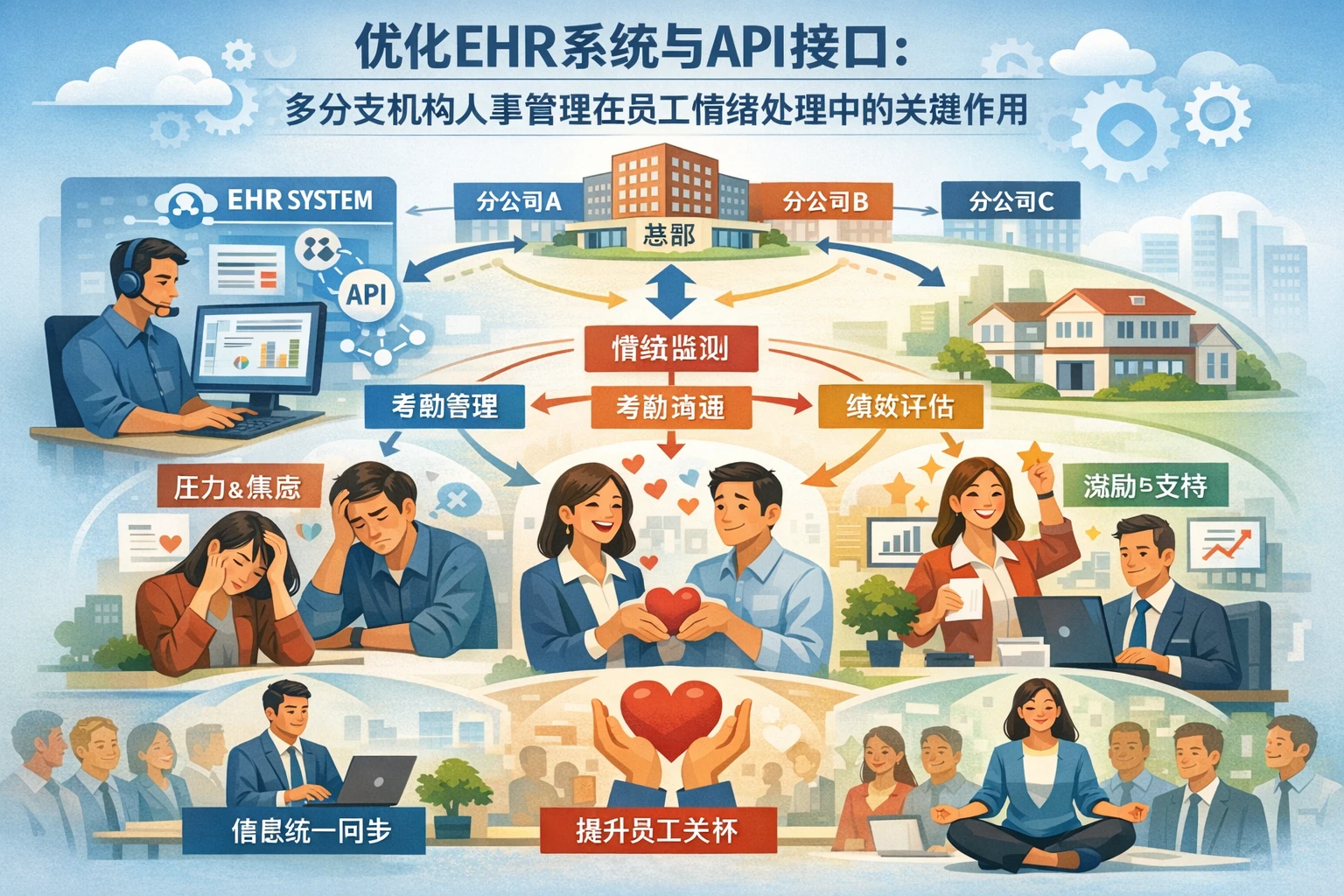 优化ehr系统与API接口：多分支机构人事管理在员工情绪处理中的关键作用