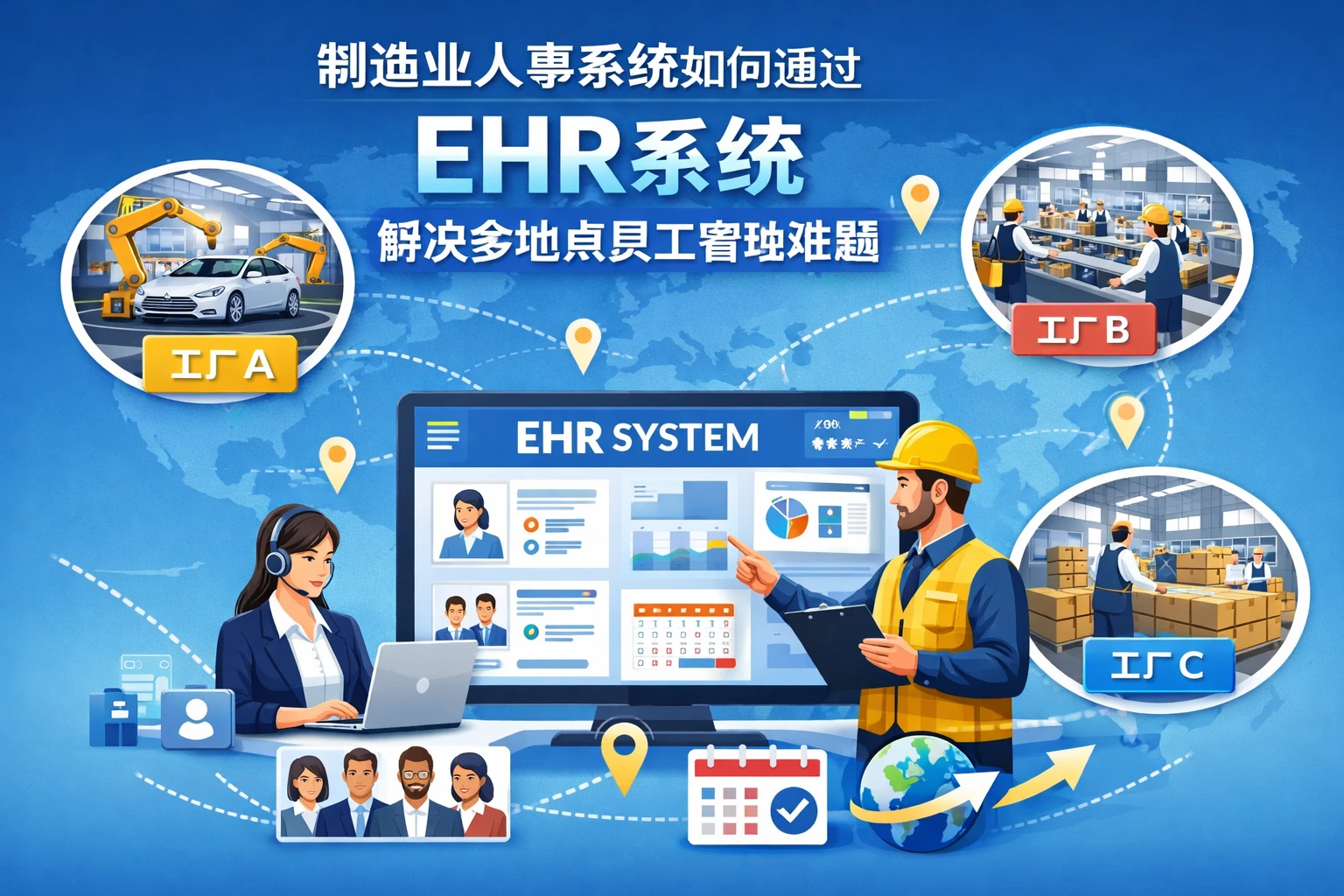 制造业人事系统如何通过EHR系统解决多地点员工管理难题