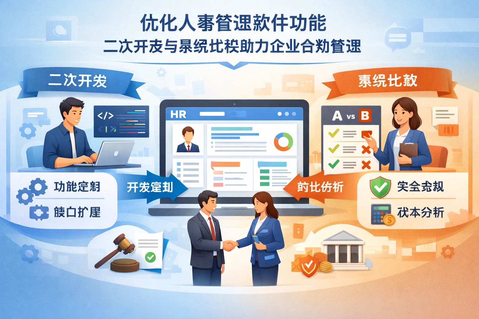 优化人事管理软件功能：二次开发与系统比较助力企业合规管理