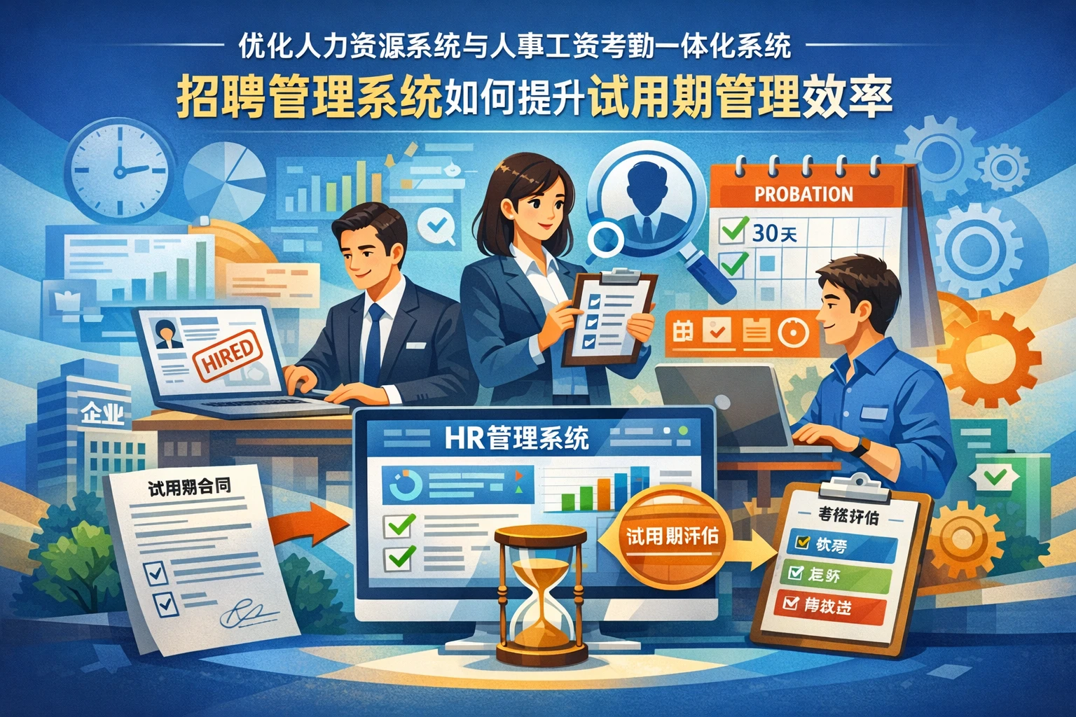 优化人力资源系统与人事工资考勤一体化系统:招聘管理系统如何提升试用期管理效率