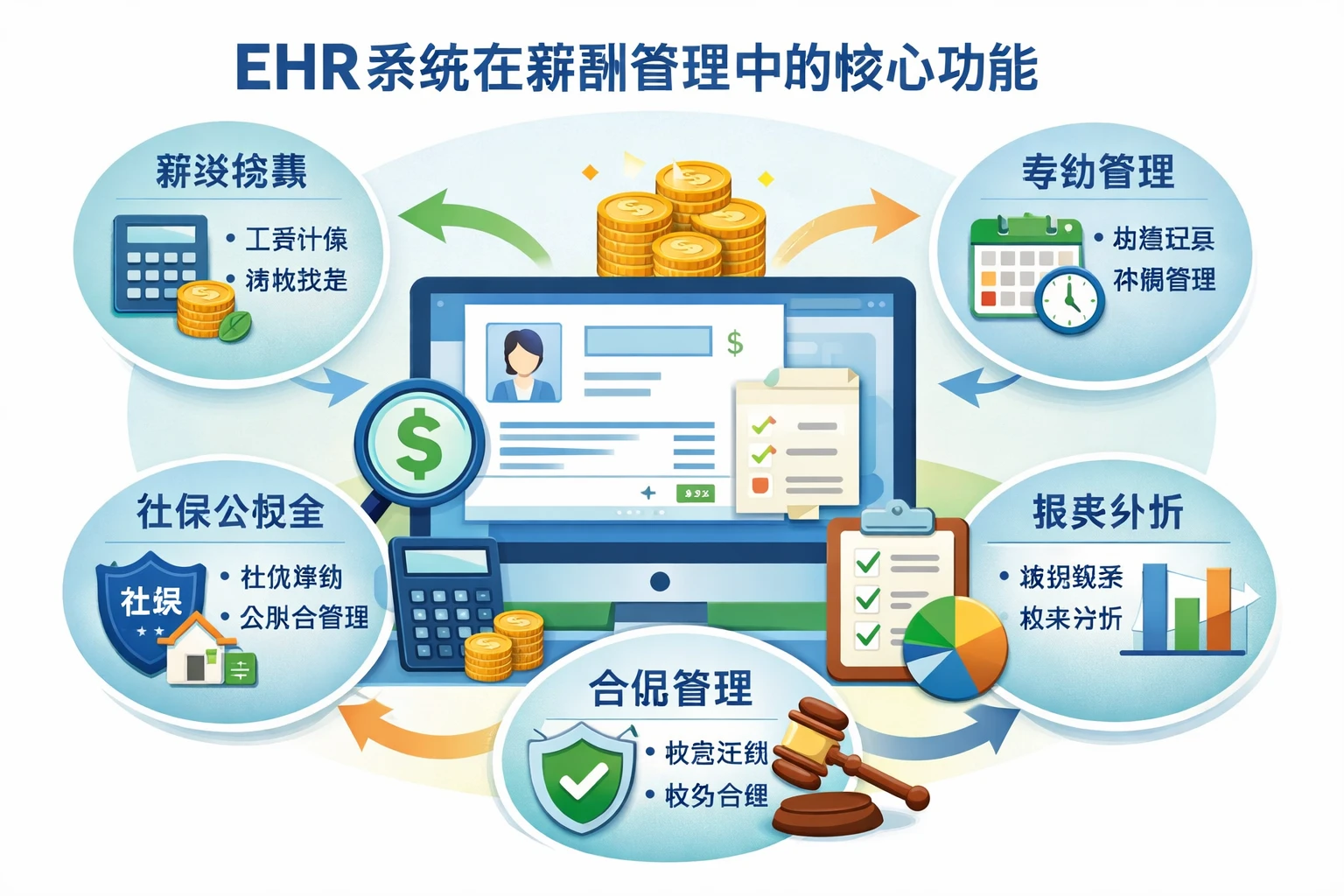 EHR系统在薪酬管理中的核心功能