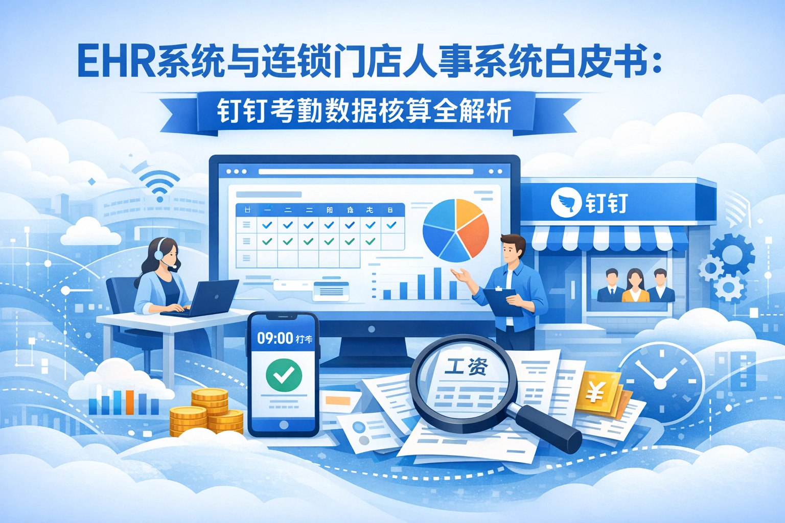 EHR系统与连锁门店人事系统白皮书:钉钉考勤数据核算全解析