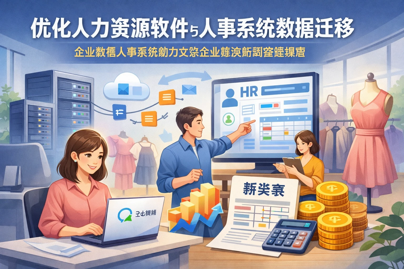 优化人力资源软件与人事系统数据迁移：企业微信人事系统助力女装企业解决薪酬管理难题