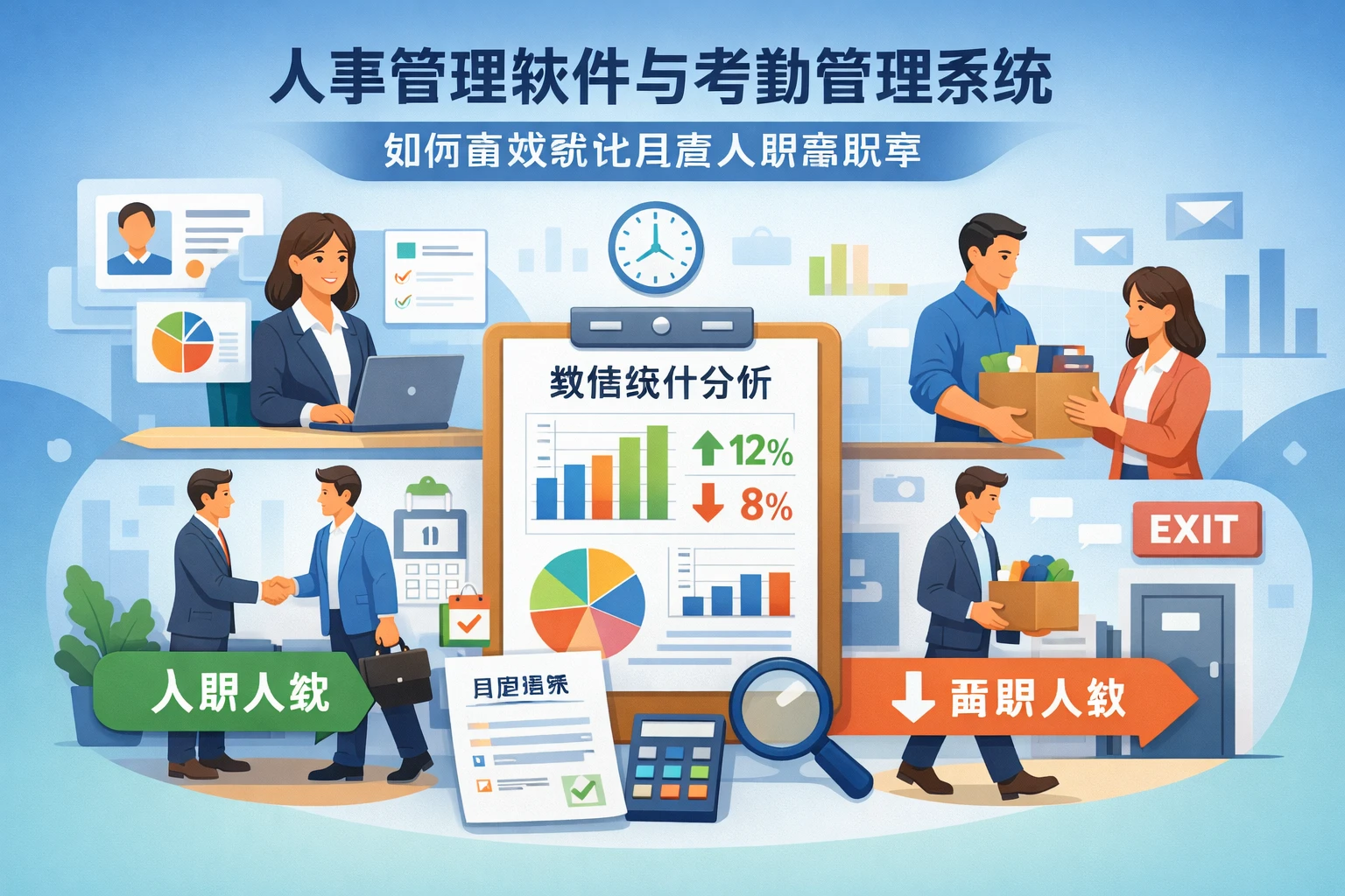 人事管理软件与考勤管理系统如何高效统计月度入职离职率