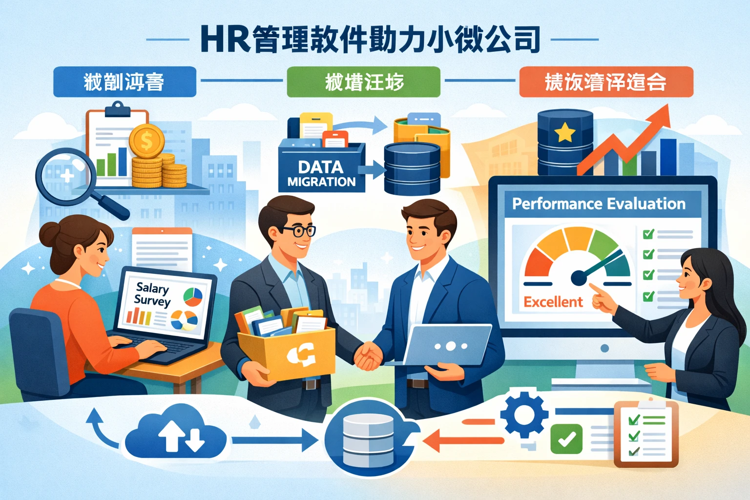 HR管理软件助力小微公司薪酬调查与人事系统数据迁移及绩效考评系统整合指南