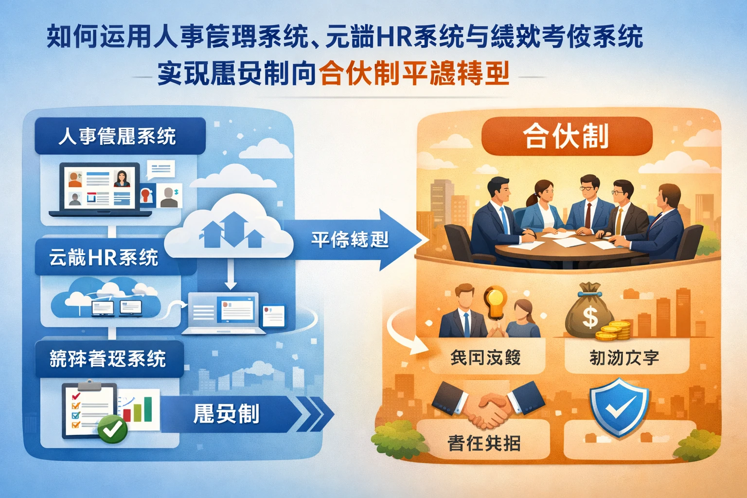 如何运用人事管理系统、云端HR系统与绩效考核系统实现雇员制向合伙制平稳转型