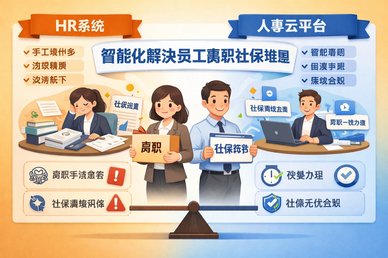HR系统与人事云平台对比:智能化解决员工离职社保难题