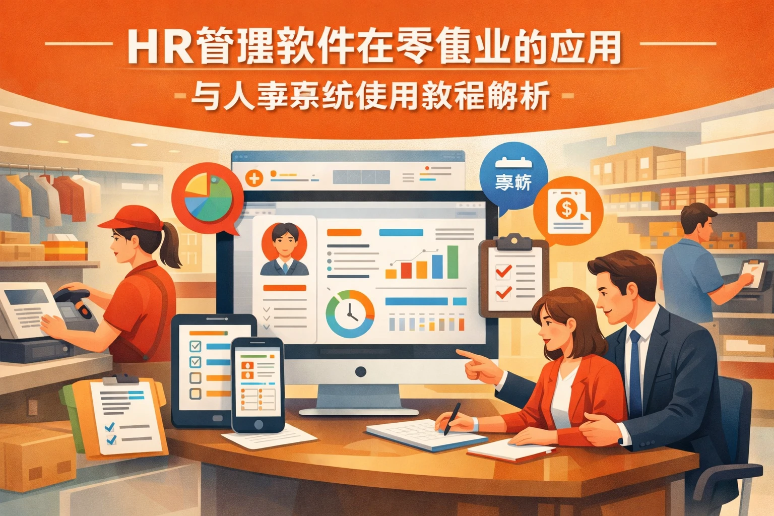 HR管理软件在零售业的应用与人事系统使用教程解析