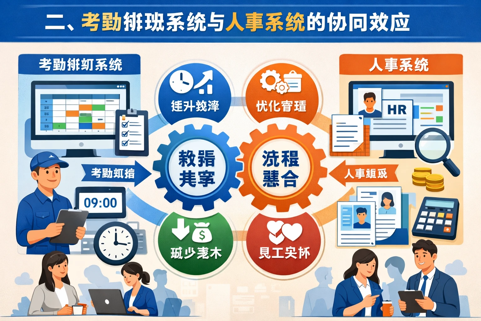 二、考勤排班系统与人事系统的协同效应