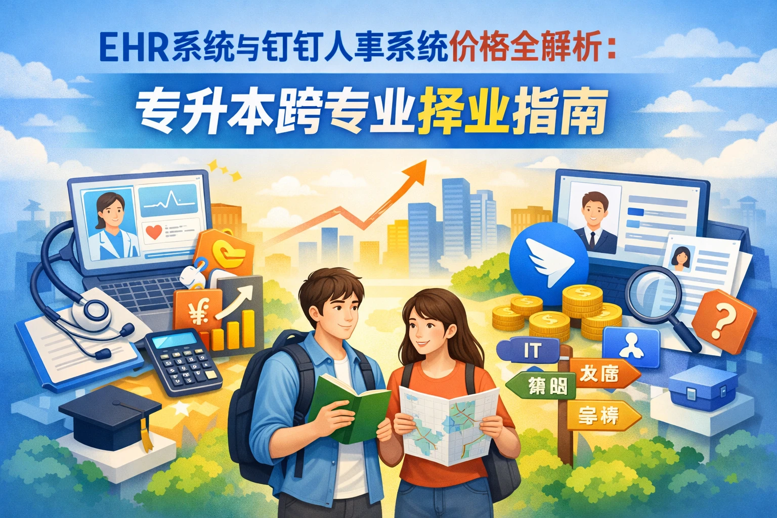 EHR系统与钉钉人事系统价格全解析：专升本跨专业择业指南