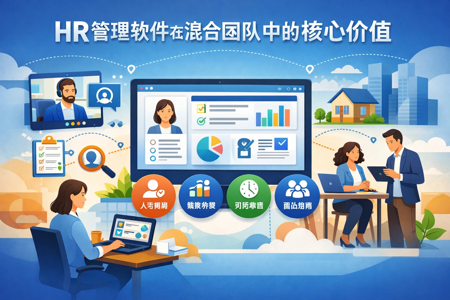 HR管理软件在混合团队中的核心价值