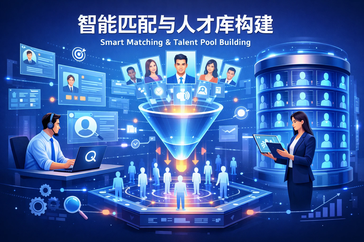 智能匹配与人才库构建